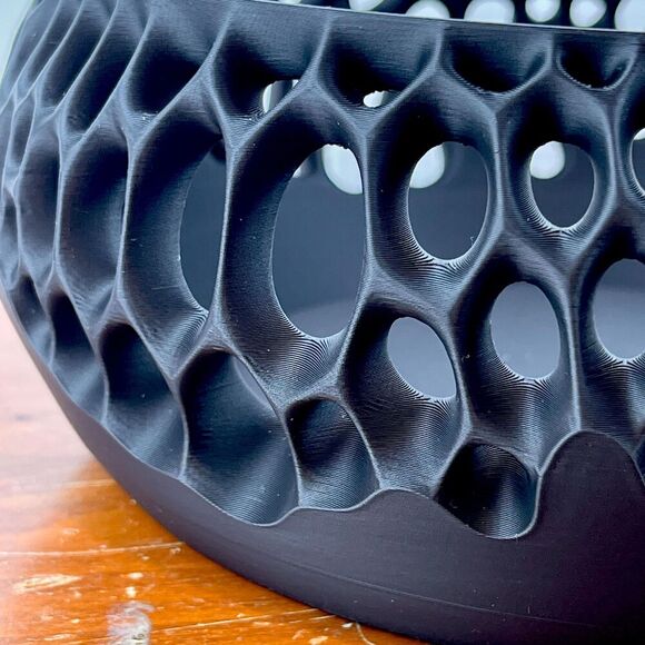 "Virus" Catch-All Bowl, Modern Decorative Bowl, Unique Hole Design - Picture 9 of 10